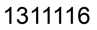 Number 1311116 black image