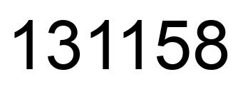 Number 131158 black image