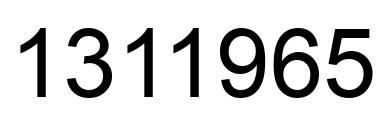 Number 1311965 black image