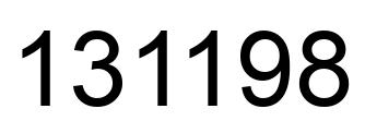 Number 131198 black image