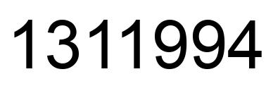 Number 1311994 black image