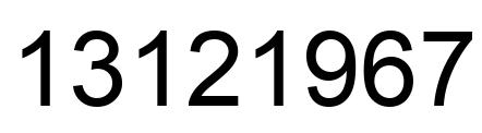 Número 13121967 imagen negro