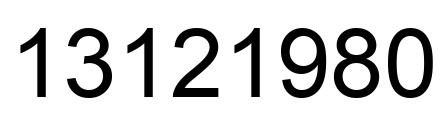 Número 13121980 imagen negro
