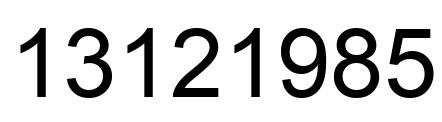 Número 13121985 imagen negro