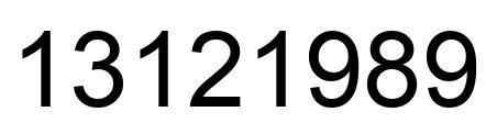 Número 13121989 imagen negro