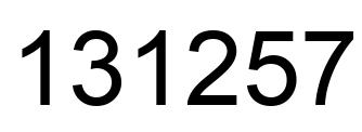 Número 131257 imagen negro