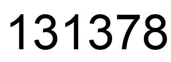 Number 131378 black image