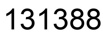Number 131388 black image