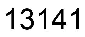 Número 13141 imagen negro