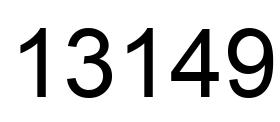 Número 13149 imagen negro