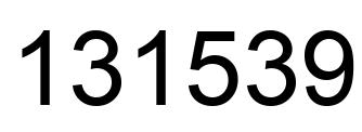 Número 131539 imagen negro