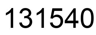 Número 131540 imagen negro