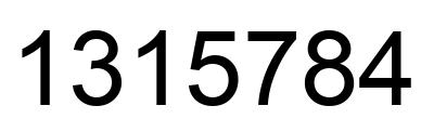 Número 1315784 imagen negro
