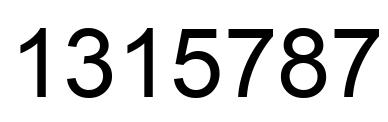 Número 1315787 imagen negro