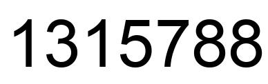 Number 1315788 black image