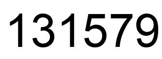 Number 131579 black image