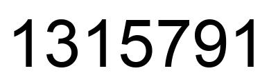 Number 1315791 black image