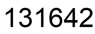 Number 131642 black image