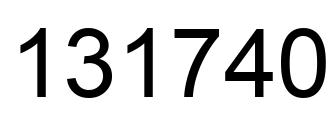 Número 131740 imagen negro