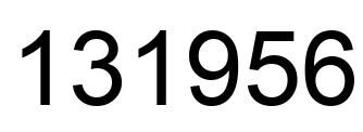 Number 131956 black image