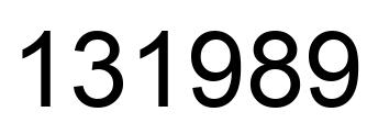 Número 131989 imagen negro