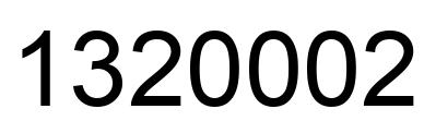 Number 1320002 black image