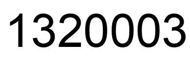 Número 1320003 imagen negro