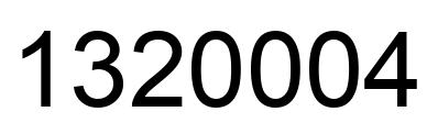 Number 1320004 black image