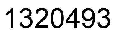 Number 1320493 black image