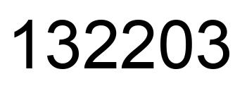 Number 132203 black image