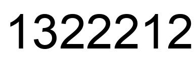 Number 1322212 black image