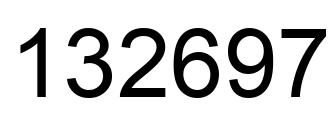 Número 132697 imagen negro