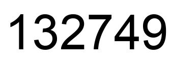 Número 132749 imagen negro