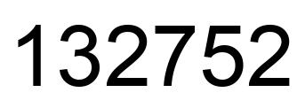 Number 132752 black image