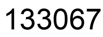 Number 133067 black image