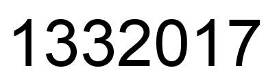 Number 1332017 black image