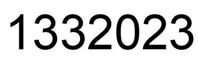 Number 1332023 black image
