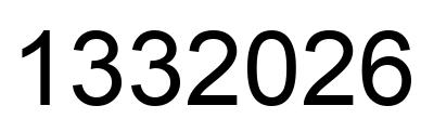 Number 1332026 black image