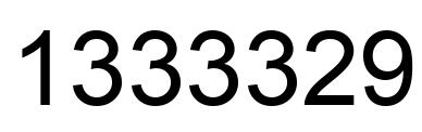 Number 1333329 black image
