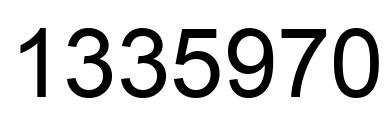Number 1335970 black image