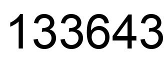 Número 133643 imagen negro