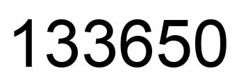 Number 133650 black image