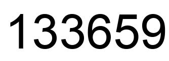 Number 133659 black image