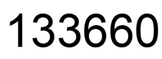 Number 133660 black image