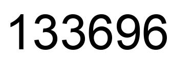 Number 133696 black image