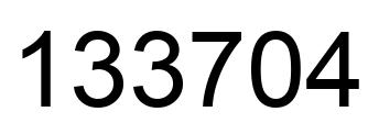 Número 133704 imagen negro