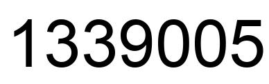 Number 1339005 black image