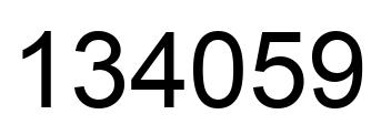 Número 134059 imagen negro