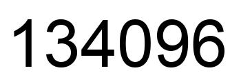 Number 134096 black image