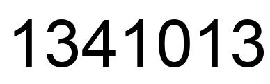 Number 1341013 black image